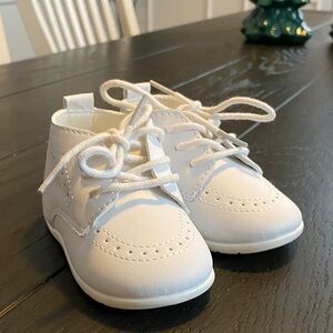 White Leather Kids Shoes